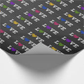 愛ハートの黒板の包装紙 ラッピングペーパー (コーナー)