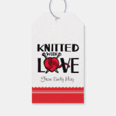 愛ハートウールで編んだギフトラベル ギフトタグ (裏面)