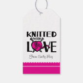 愛ハートウールで編んだギフトラベル ギフトタグ (裏面)