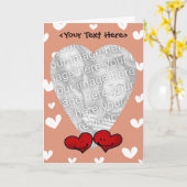 愛ハートカードテンプレート カード (黄色い花)