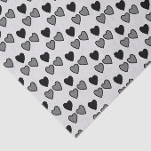 愛ハートグレーと黒の贈り物 薄葉紙 (詳細)