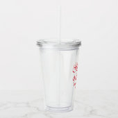 愛ハートパーソナライズされたレッド結婚のミスター・アンド・ミセス・アクリー アクリルタンブラー (右)