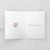 愛ハートリボン弓バレンタイン シーズンカード (内部)