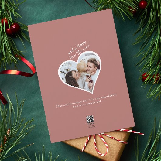 愛ハート家族の写真クリスマス シーズンカード