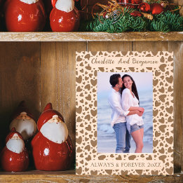 愛ハート常に永遠に名前と写真5x7 レーザー彫刻フレーム