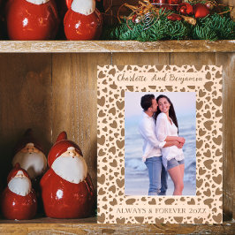 愛ハート常に永遠に名前と写真5x7 レーザー彫刻フレーム