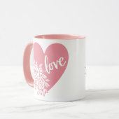愛ハート花 マグカップ (正面左)