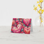 愛ハート カード (黄色い花)