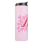 愛ハート – ピンクと赤 タンブラー (回転左)