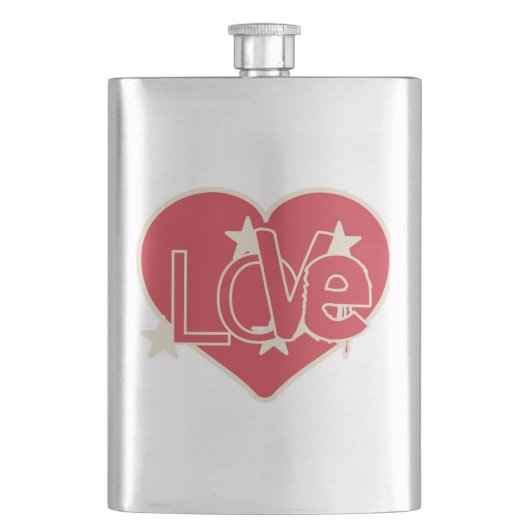 愛ハート フラスク (正面)