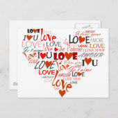 愛ハート ポストカード (正面/裏面)