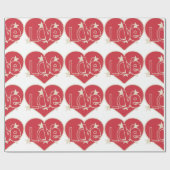 愛ハート ラッピングペーパー (フラット)