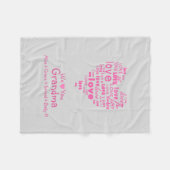 愛ハート"私達は"パーソナライズなあらゆる色愛します フリースブランケット (正面(横))