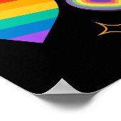 愛ハート – 虹。LGBTQ-プライド ポスター (角)