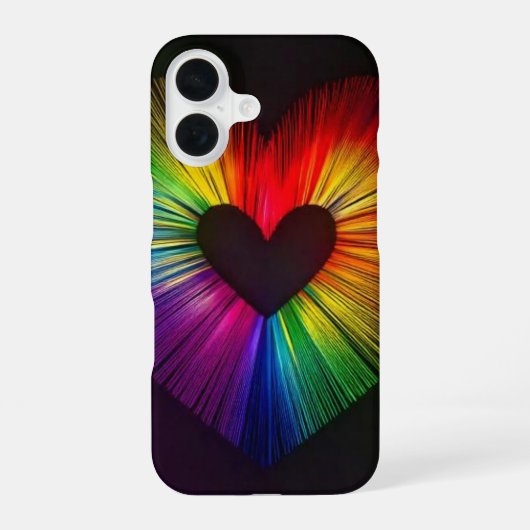 愛ハート iPhone 16ケース (裏面)