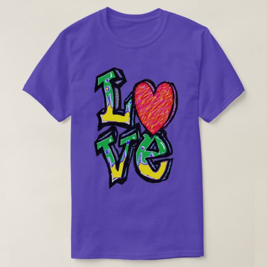 愛ハート Tシャツ (デザイン正面)