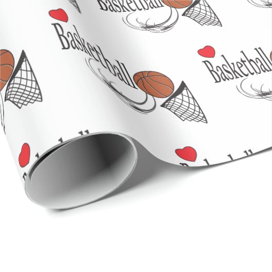 愛バスケットボール ラッピングペーパー (ロールコーナー)
