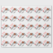 愛バスケットボール ラッピングペーパー (フラット)