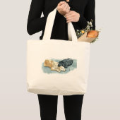 愛バッグのLabradoodles ラージトートバッグ (正面(商品))