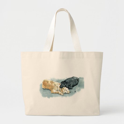 愛バッグのLabradoodles ラージトートバッグ (正面)