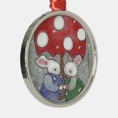 愛バニーのクリスマスの装飾 メタルオーナメント (右)