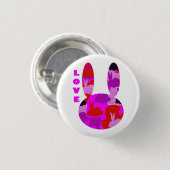 愛バニーのバッジ 缶バッジ (正面&裏面)