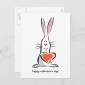 愛バニーのバレンタイン シーズンポストカード (正面/裏面)