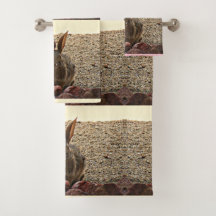 "愛バニー"の浴室タオルセット