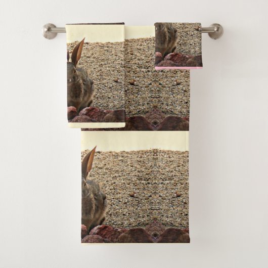 "愛バニー"の浴室タオルセット バスタオルセット (インサイチュ)