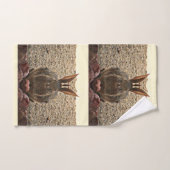 "愛バニー"の浴室タオルセット バスタオルセット (ハンドタオル)