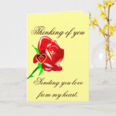 愛バラ及びHeart_ カード (黄色い花)