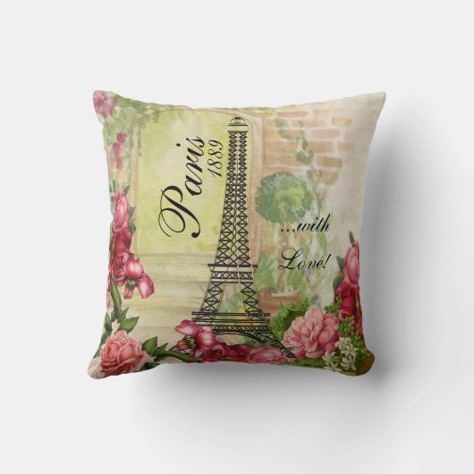 愛バラ園が付いているパリ クッション (裏面)