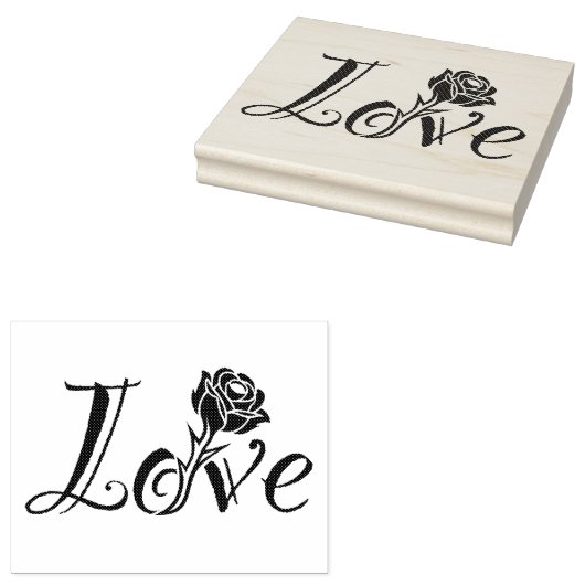 愛バラ ラバースタンプ (押印)