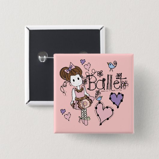 愛バレエ 缶バッジ (正面&裏面)
