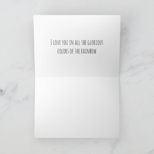 愛バレンタインが付いている私の世界を着色します カード (内部)