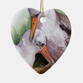 愛バレンタインのオーナメントのアホウドリ セラミックオーナメント (右)