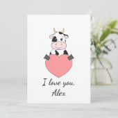 愛バレンタインの漫画の牛 シーズンカード (スタンド正面)
