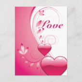 愛バレンタインデーのカスタムのギフト シーズンポストカード (正面)