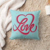 愛バレンタインデーのタイポグラフィ|の装飾用クッション クッション (ブランケット)