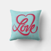 愛バレンタインデーのタイポグラフィ|の装飾用クッション クッション (裏面)