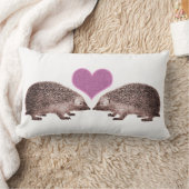 愛バレンタインデーのハリネズミ ランバークッション (ブランケット)