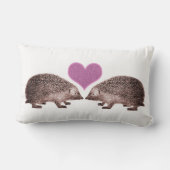 愛バレンタインデーのハリネズミ ランバークッション (裏面)