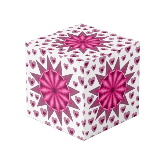 愛バレンタイン、誕生日パーティギフトとハート フォトキューブ (正面アングル)