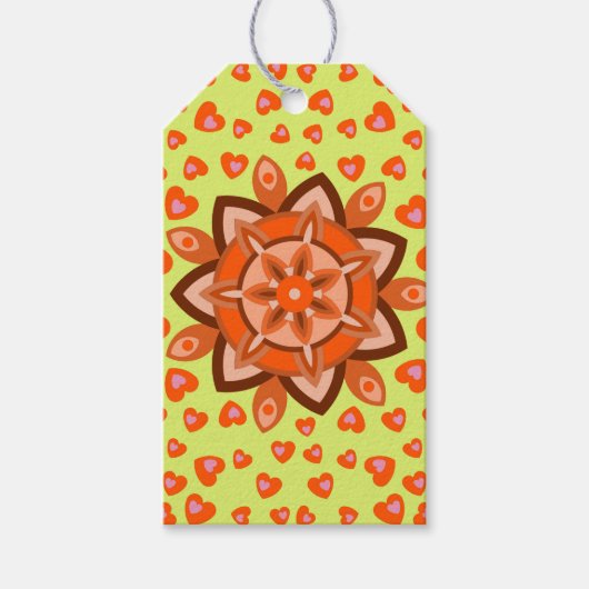 愛バレンタイン、誕生日、パーティーギフトとハート ギフトタグ (正面)