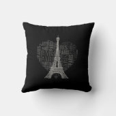 愛パリ|愛らしいエッフェル塔 クッション (裏面)