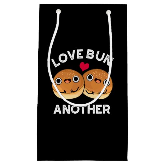 愛パン別の食おもしろいべ物プンダークBG スモールペーパーバッグ (正面)