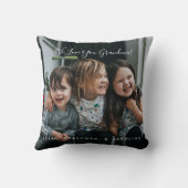 愛パーソナライズされたおばあちゃん写真手書き クッション (裏面)