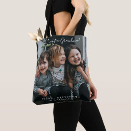 愛パーソナライズされたおばあちゃん写真手書き トートバッグ