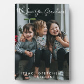 愛パーソナライズされたおばあちゃん写真手書き フォトプラーク (正面)