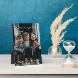 愛パーソナライズされたおばあちゃん写真手書き フォトプラーク